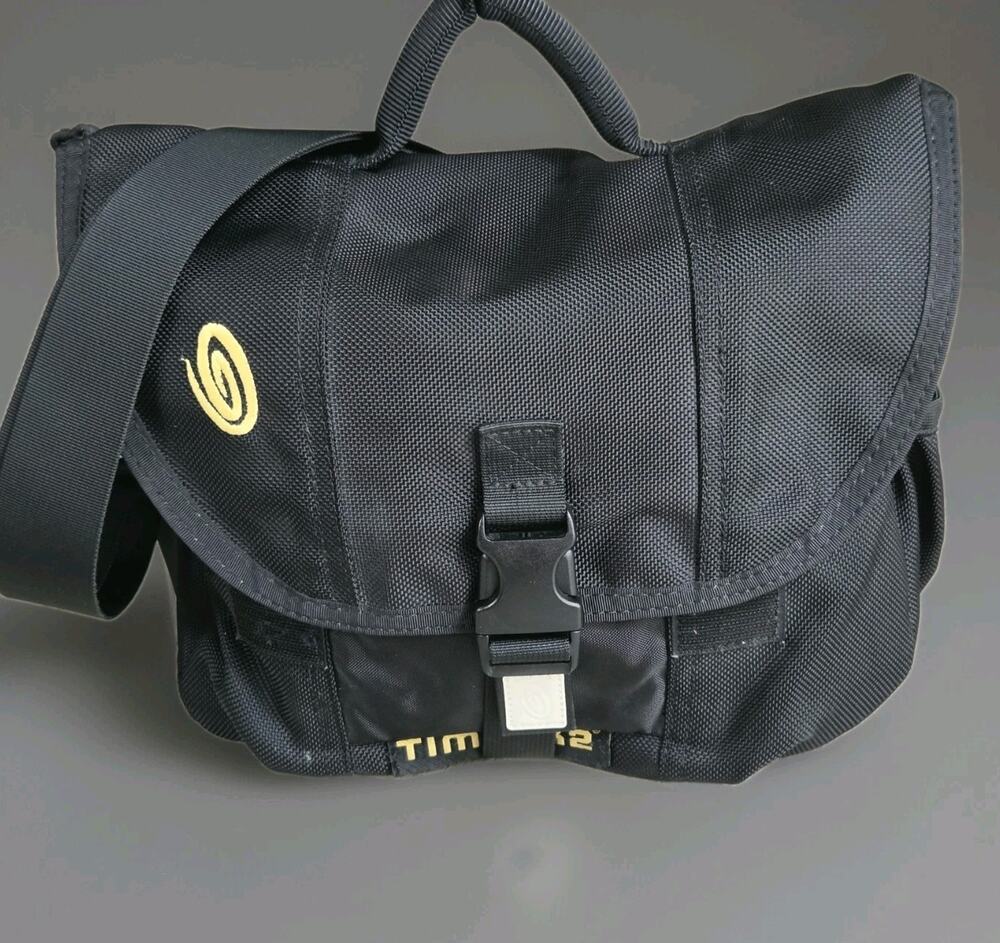 Timbuk2 Black Ballistic Messenger Bag Small Crossbody Commuter Travel 10×4×12in